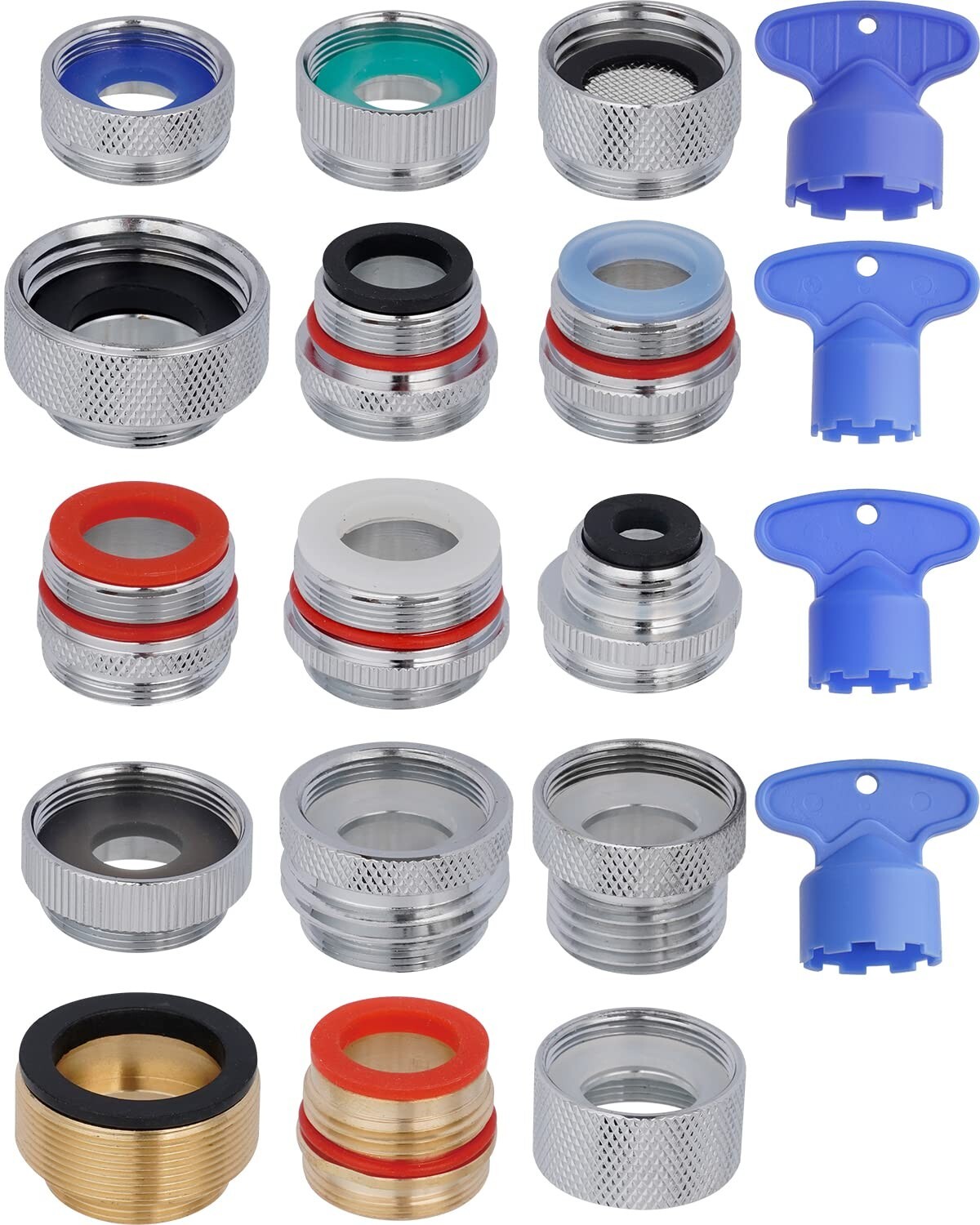 15 Pieces Faucet Adapter Kit,For Aerator to Connect Garden Hose,Sink-Male/Female gallery