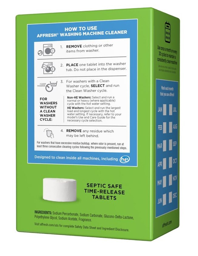 Affresh Fresh Washing Machine Cleaner, HE, Choose 1, 3, 6 OR 12 Tablets gallery