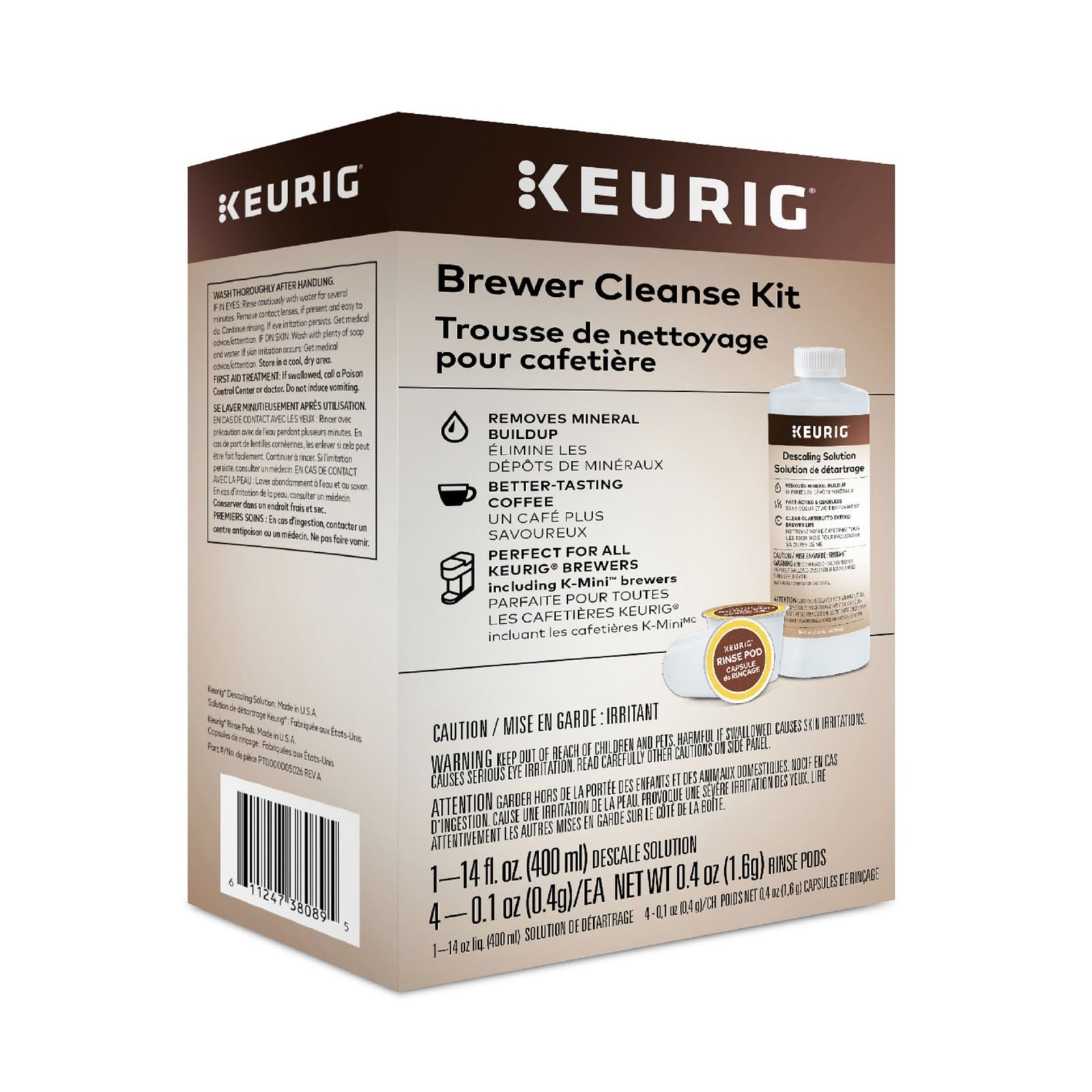 Keurig Brewer Cleanse Kit For Maintenance Includes Descaling Solution Rinse gallery
