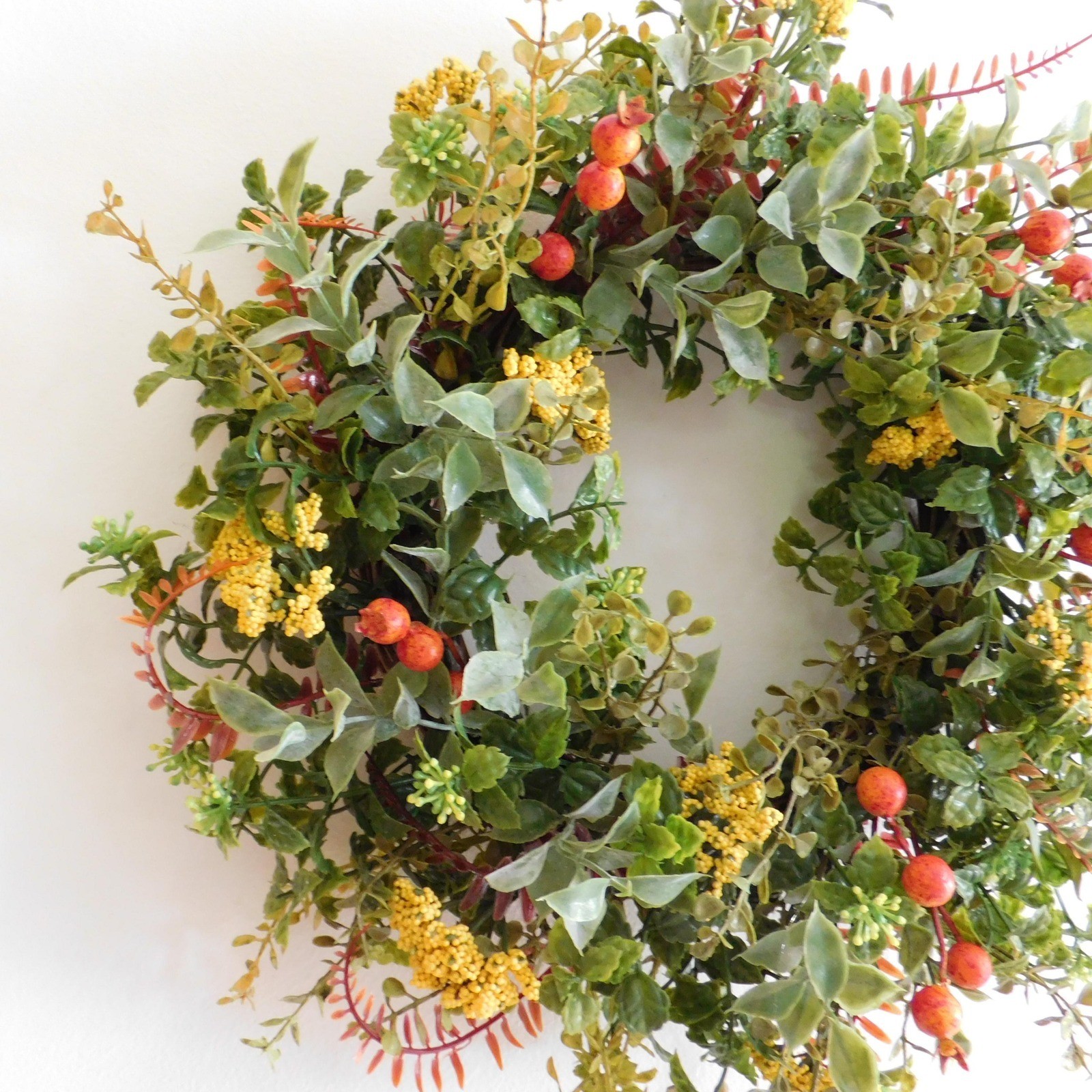 Late Summer Early Fall Wreath, Fall Decor, Orange and Yellow Flowers gallery