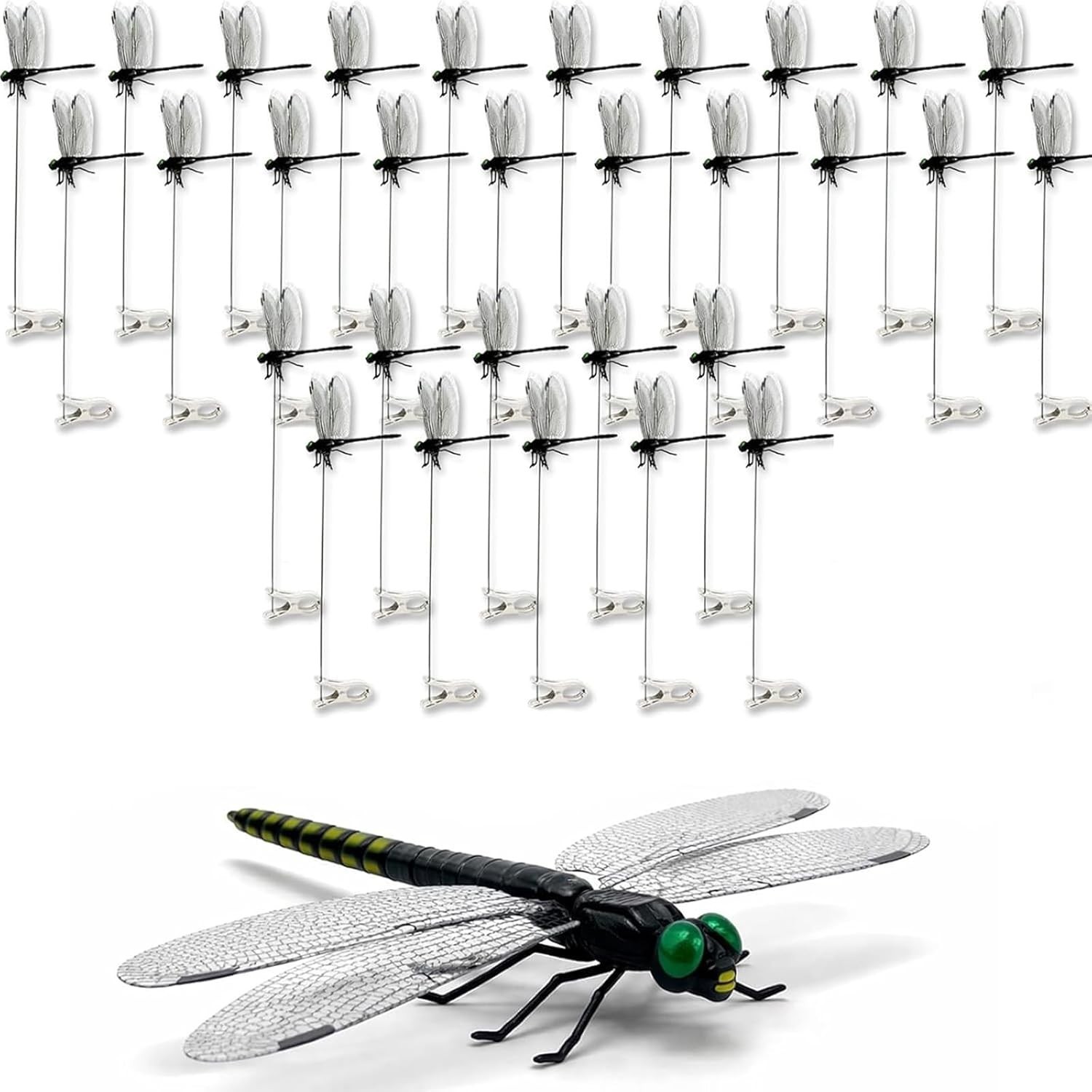1-12PCS New Dragon Fly Clips for Bugs Repellent, 3D Clip, Dragonfly Garden Decor gallery