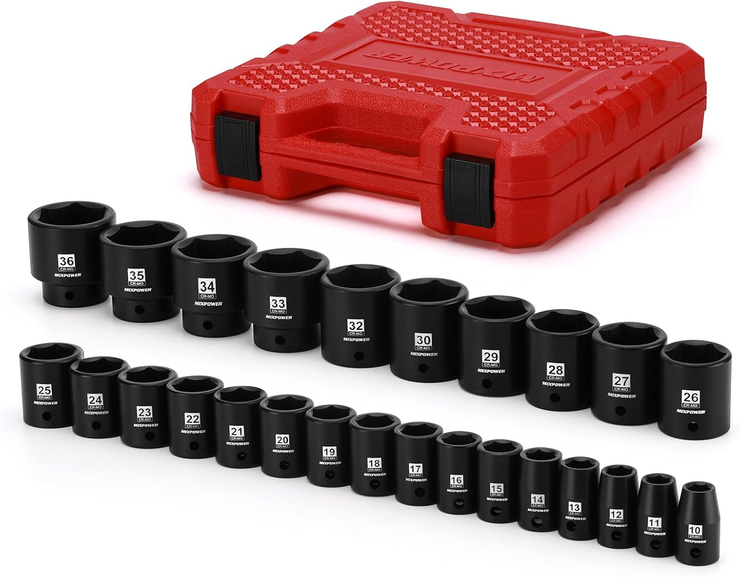 26 Piece 1/2 Inch Drive Impact Socket Set,Metric,Shallow,10Mm to 36Mm, gallery