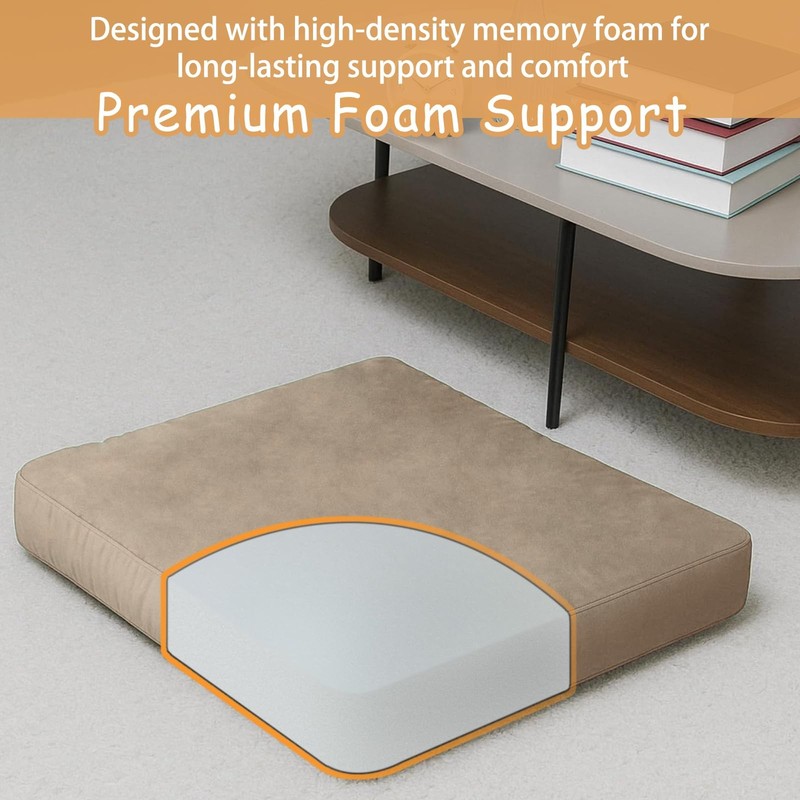 2 PCS Polyurethane High Density Cushion Foam Seat Replacement 16x12x2 Inch gallery