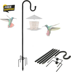 Shepherds Hooks, 94″ Bird Feeder Pole for Outdoor, 4/5” Thick Hummingbird Stand