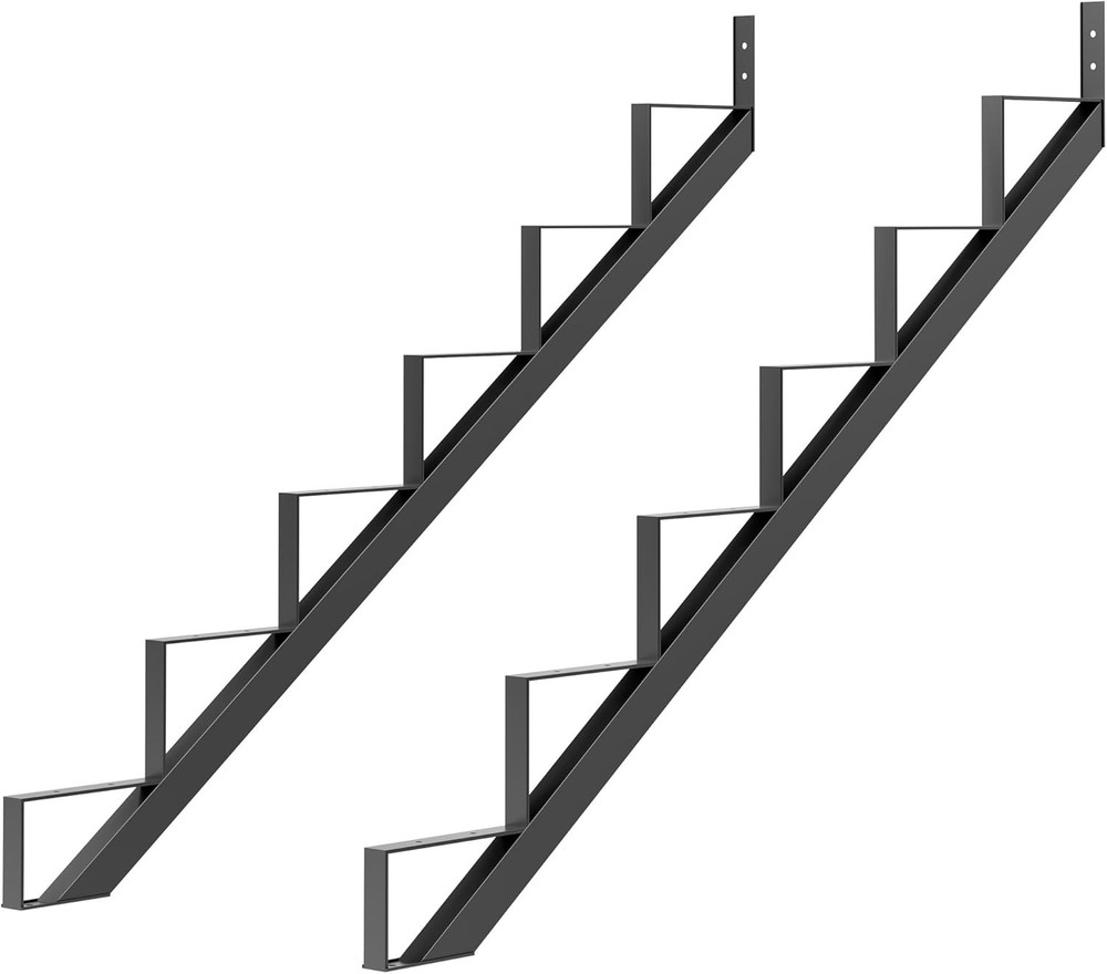 2pcs Steel Stair Riser Step Stair Stringer Metal Stair Step Riser for Outdoor