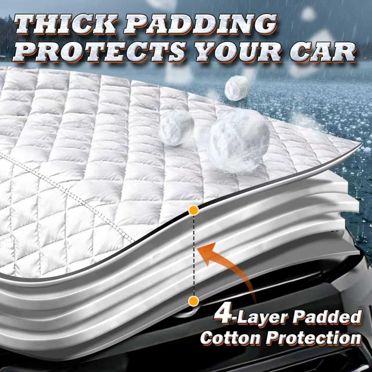 Multi Layer Cotton Padded Car Cover Protector for Sedans Half Cover Sale gallery