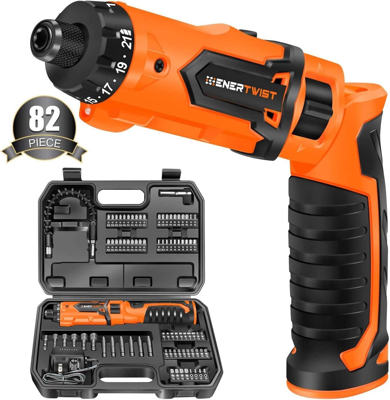 Cordless Screwdriver 8V Motor 10Nm Torque 21 Clutch LED Light Accessories New gallery