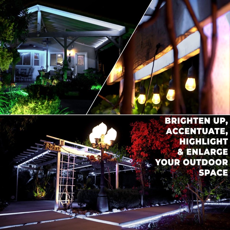 Assorted Size White LED Rope Lighting Waterproof Outdoor Christmas Tree Deco gallery