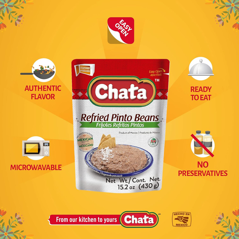 Refried Pinto Beans Pouch | Practical + Delicious | Ready-To-Eat | No Preservati gallery