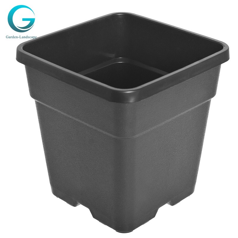 2 Gallon Square Herb Planter Flower Plant Pots Plastic Nursery Pots 10 Pack gallery