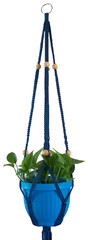 Handmade Macrame Plant Hanger – Beaded Plant Hanger – Macrame Plant Holder