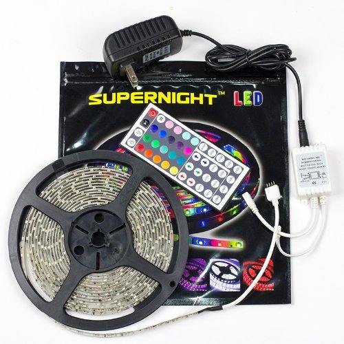 RGB 5M 3528 SMD LED Strip Light 300leds + 44 key Controller + Power gallery