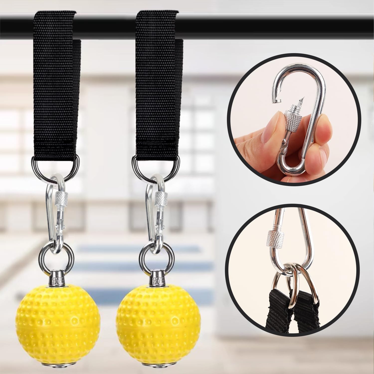 Outdoor Tree Swing Straps Hanging Kit - 2 Pack with Carabiners, 26cm/10 gallery