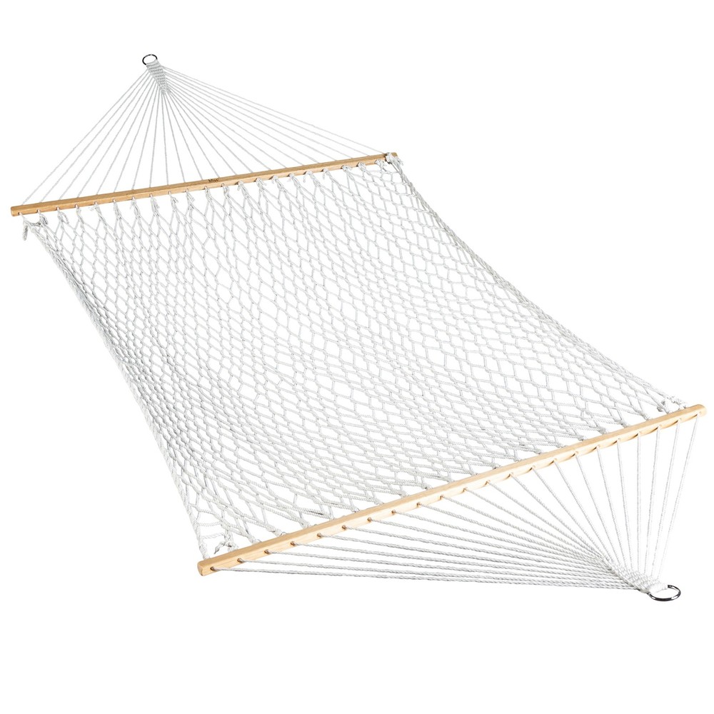 Bliss Hammocks Classic 2-Person Polyester Rope Hammock w/Spreader Bar, 80x60