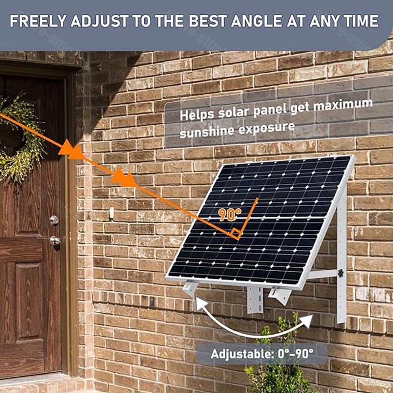 4 Pack 28in Adjustable Solar Panel Tilt Mount Brackets for Roof RV Boat Off-Grid gallery