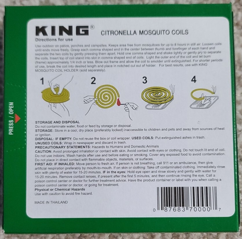 King Citronella Coils 10-pack *Free shipping* gallery