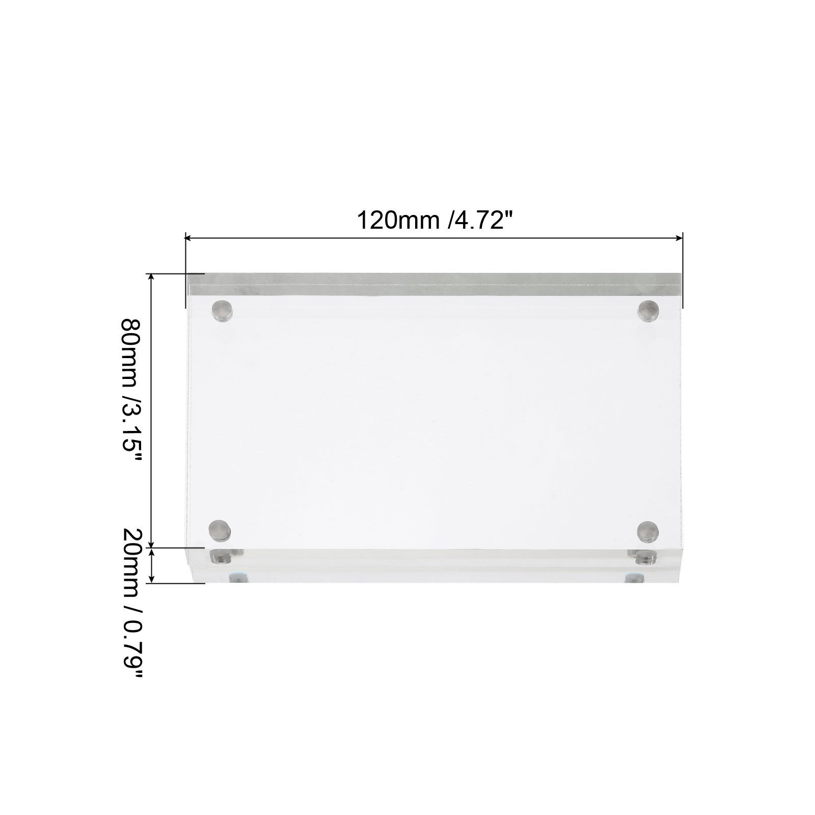 3.2" x 4.7" x 0.8" Acrylic Picture Frame Magnetic Photo Frames Display Clear gallery