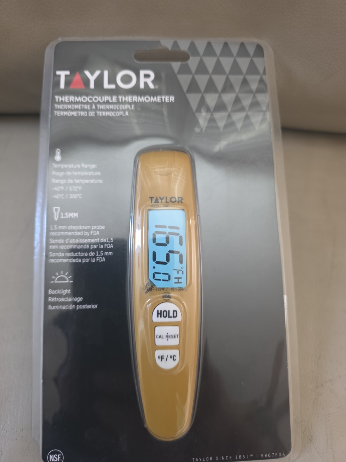 TAYLOR 9867FDA Folding Probe Thermometer gallery