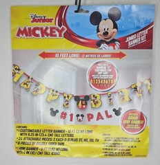 Disney Junior Mickey Mouse Jumbo Letter Banner Kit 10 Ft Yellow Birthday Decor