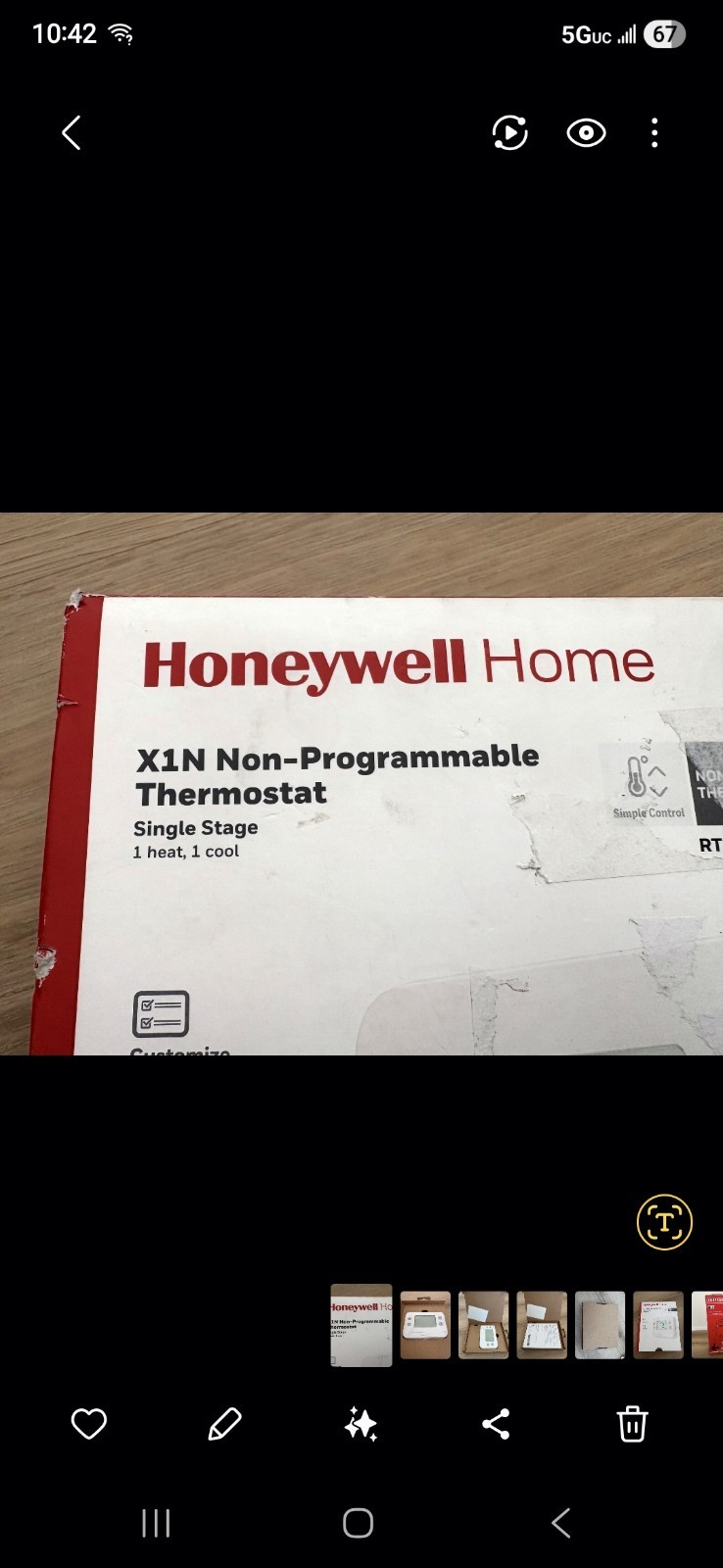 HONEYWELL HOME, X1N NON-PROGRAMMABLE THERMOSTAT SINGLE STAGE RTH11B gallery