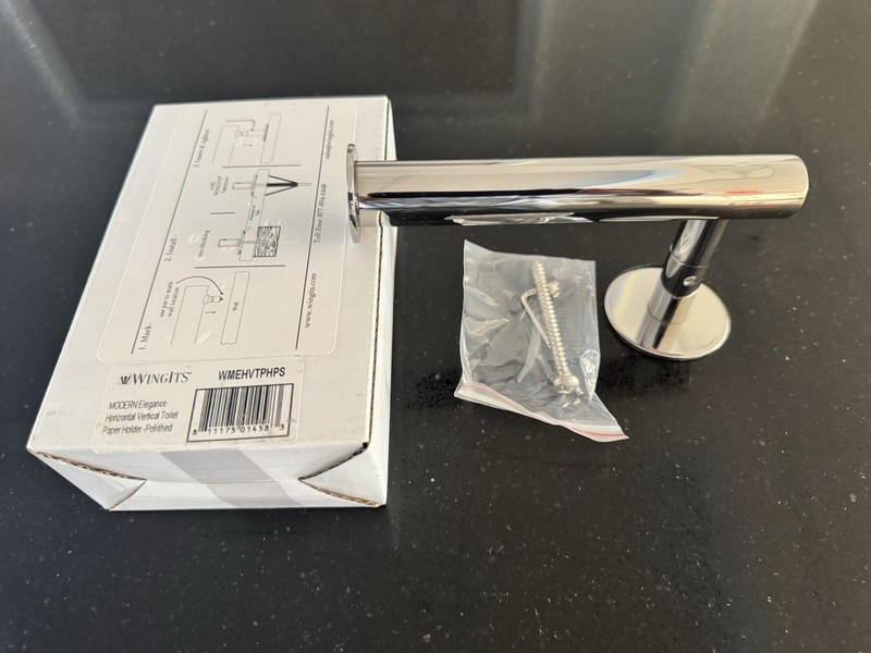 Wingit’s Modern Elegance Horizontal Vertical Toilet Paper Holder - Polished gallery