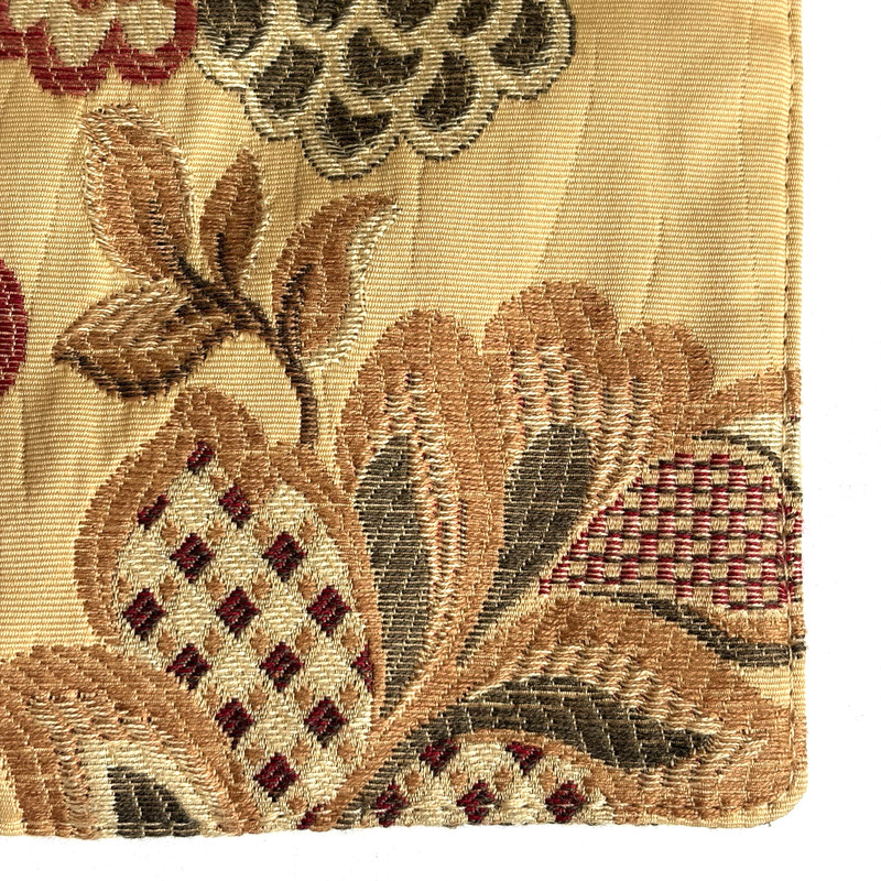Jacobean Garden Tapestry Gold Double-Sided Fabric Jacquard Throw 52x52 - 2.8 Yds gallery