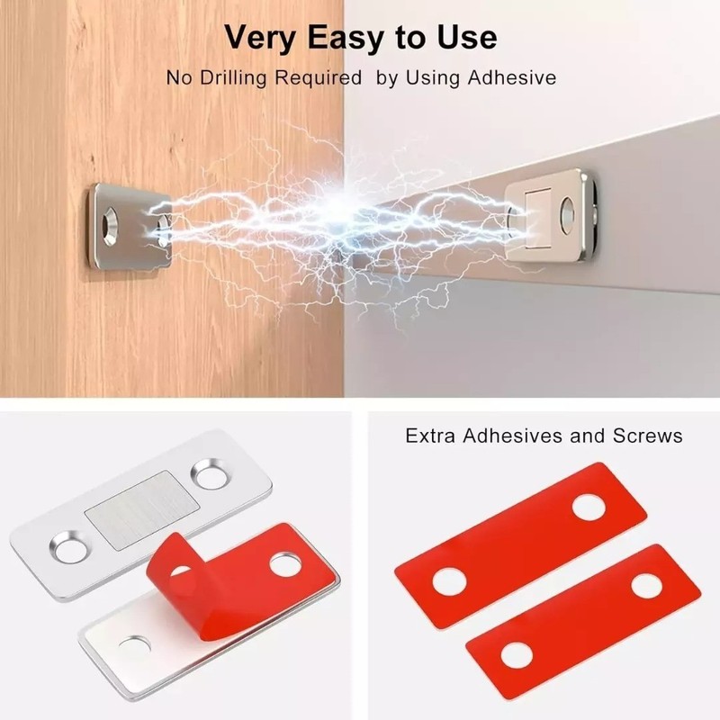 12 Pack Monkey Magnets Ultra-Thin Magnetic Plates Keep It All Shut AS-SEEN-ON-TV gallery
