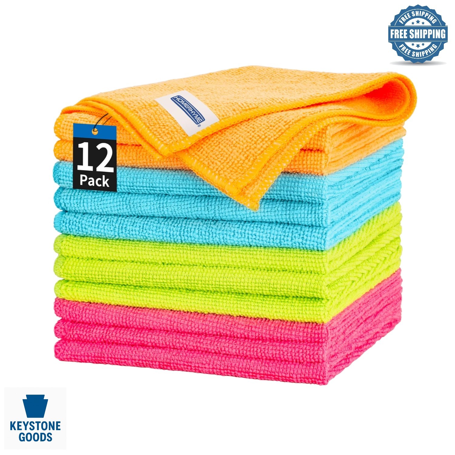 12 Pack Microfiber Cleaning Cloths - Multi-Purpose, Lint-Free, Durable & Eco-... gallery