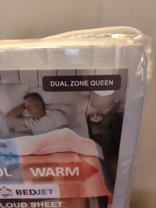 NWT Bedjet Dual Zone Queen Cloud Sheet 100% Cotton Sateen Top Percale Bottom gallery