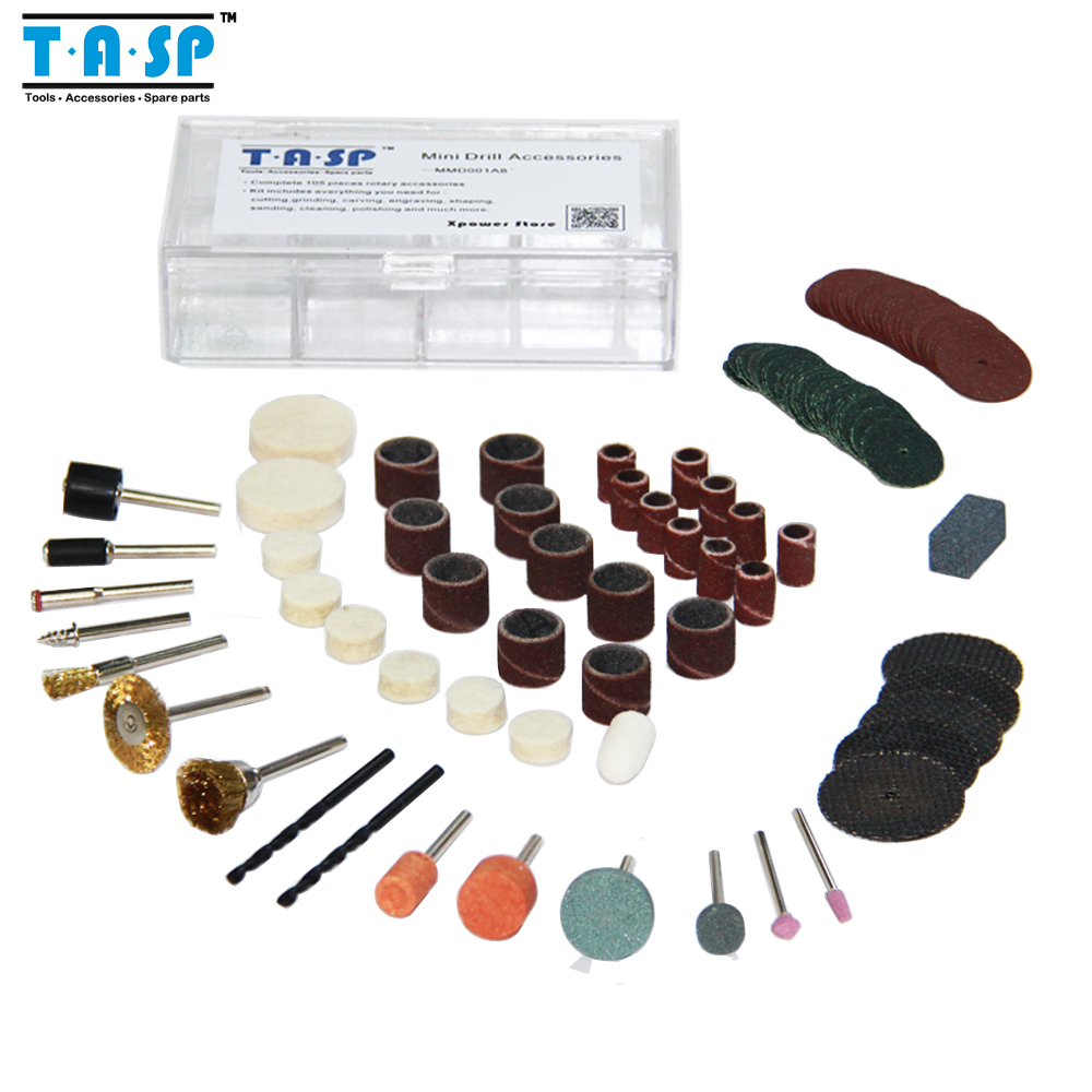 105PC Dremel Rotary Tool Bit Set Accessories Mini Drill Kit with 3.2mm Mandrel