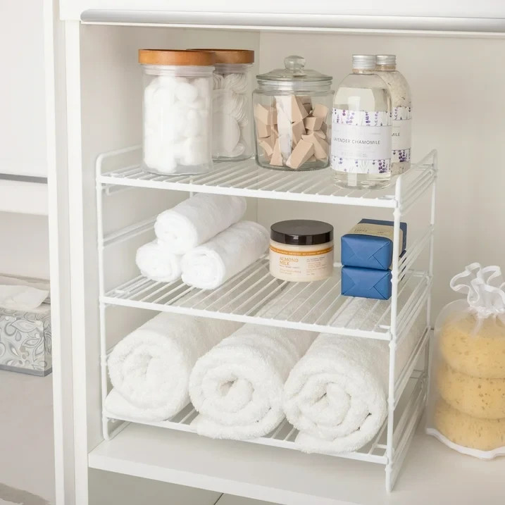 Mainstays 3-Tier Adjustable Shelf Organizer, Kitchen Counter Storage Rack for Pa gallery
