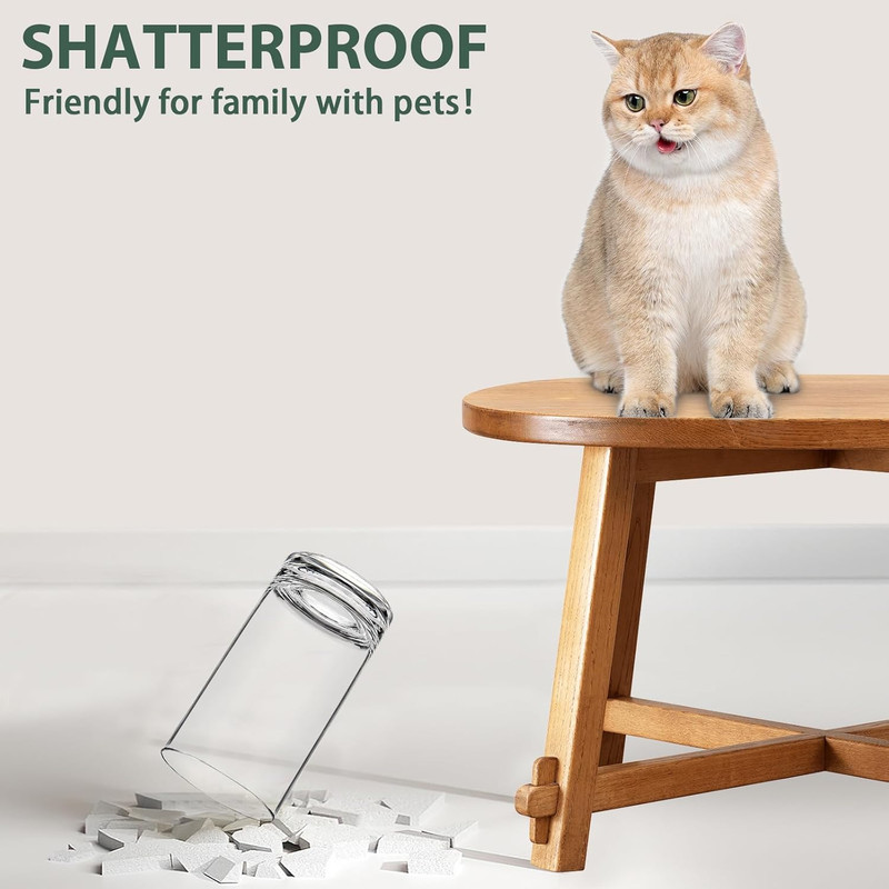 Shatterproof Plastic Drinking Glasses Set of 6, 17 Oz Clear Unbreakable Tumblers gallery