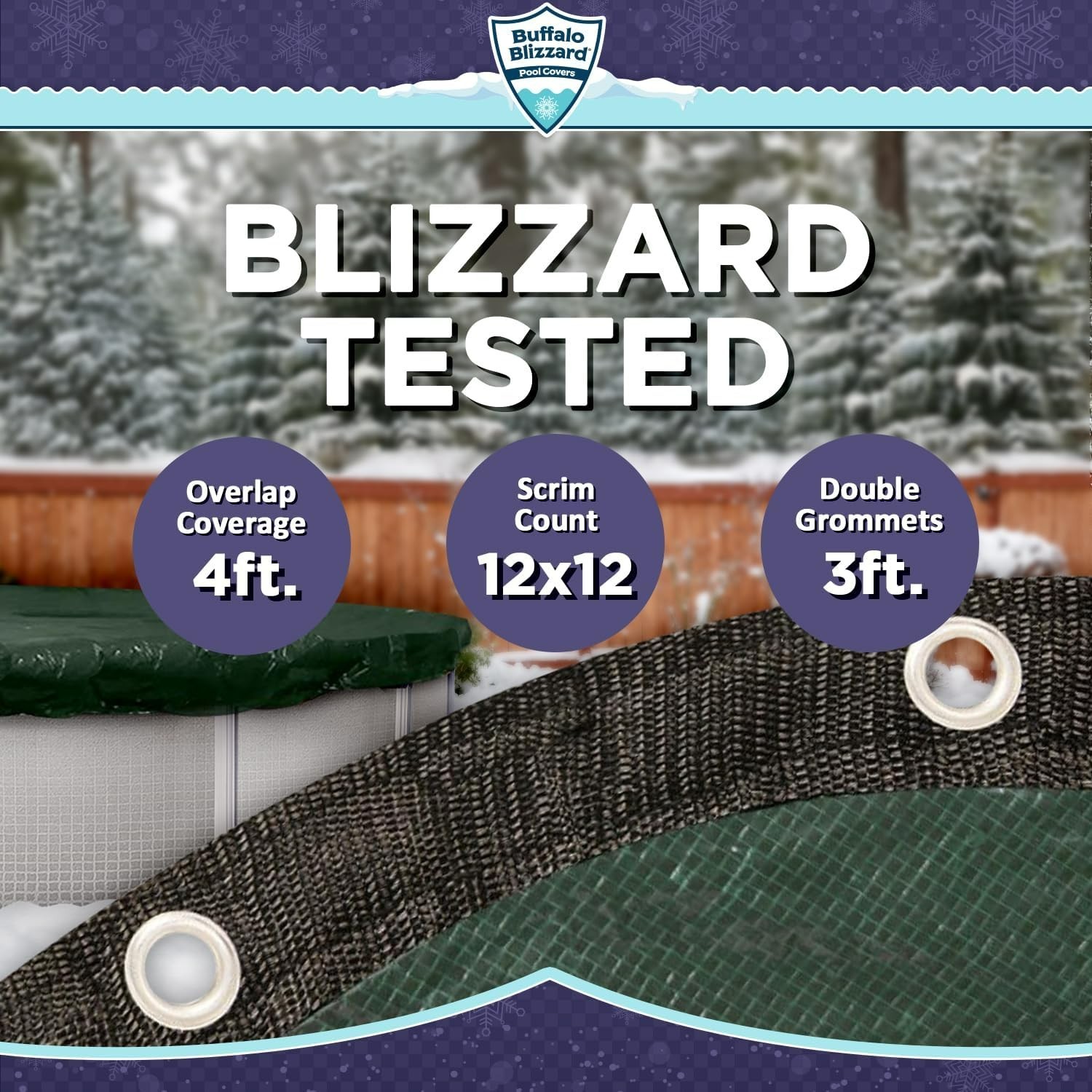 Buffalo Blizzard Supreme Plus Swimming Pool Winter Cover - (Choose Size) gallery