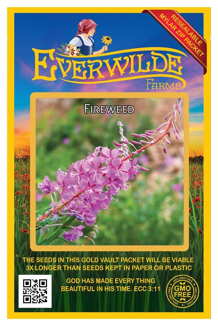 800 Fireweed Wildflower Seeds - Everwilde Farms Mylar Seed Packet gallery