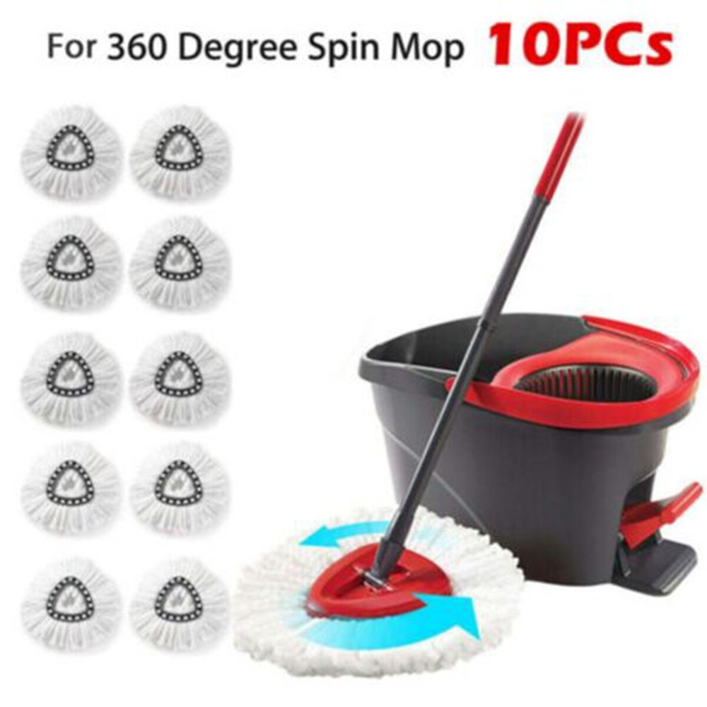 10 pcs Replacement Microfiber Mop Head Easy Clean Wring Refill For O-Cedar USA