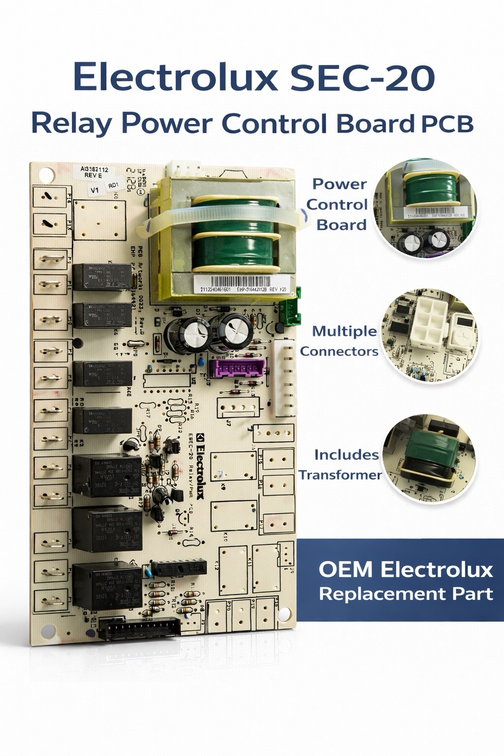Electrolux SEC-20 Relay Power Control Board PCB OEM Appliance Replacement Part gallery