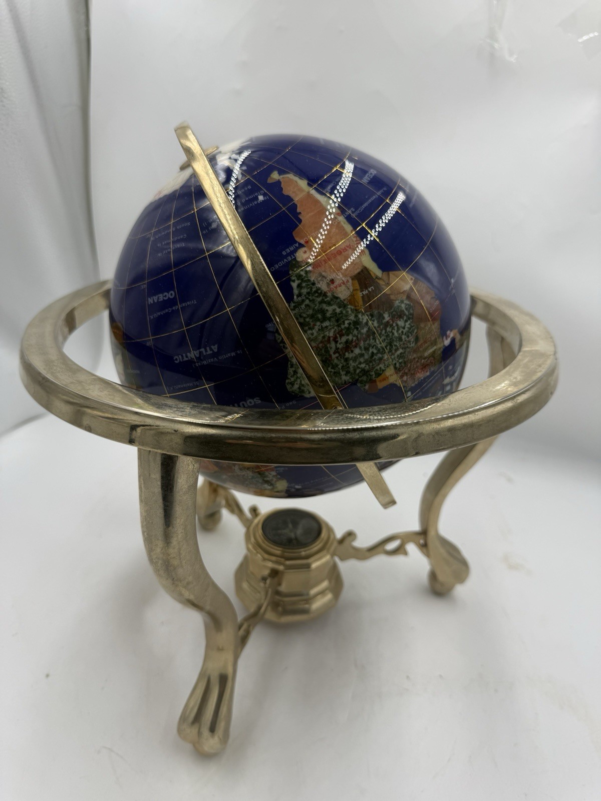 ✨✨14 Inch Decorative Gemstone Inlaid World Globe With stand✨✨ gallery