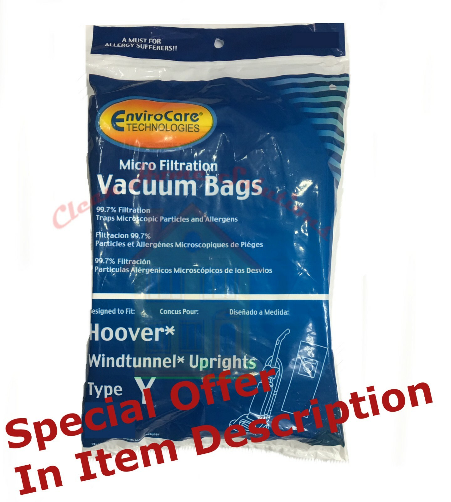 HOOVER WIND TUNNEL TYPE Y VACUUM BAGS.... 3 PACK gallery