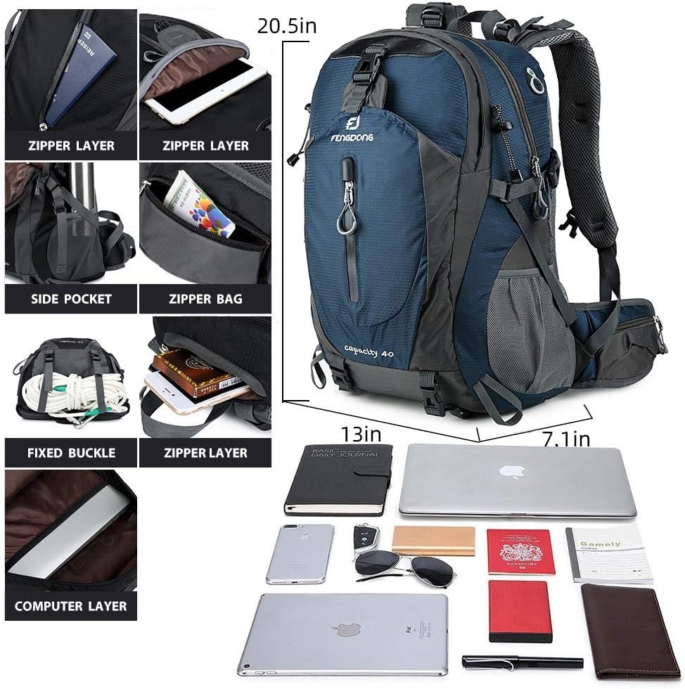 Compact 40L Outdoor Backpack with Breathable Padding for Comfort & Versatility 4