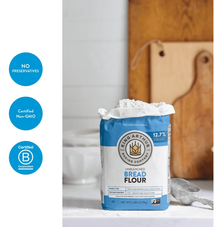 King Arthur Flour Unbleached Bread Flour 5 lb. Bag FREE & FAST SHIPPING gallery
