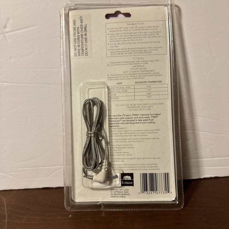 Pyrex Accessories Digital Probe Thermometer Food Oven Robinson NOS SEE INFO PICS gallery