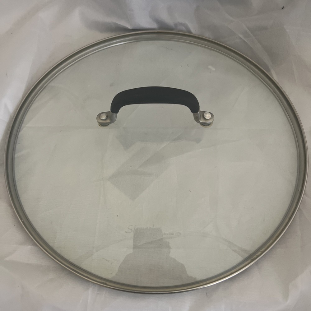Simply Calphalon Tempered Glass Replacement Lid 12 1/2" Diameter Pot Pan Cover