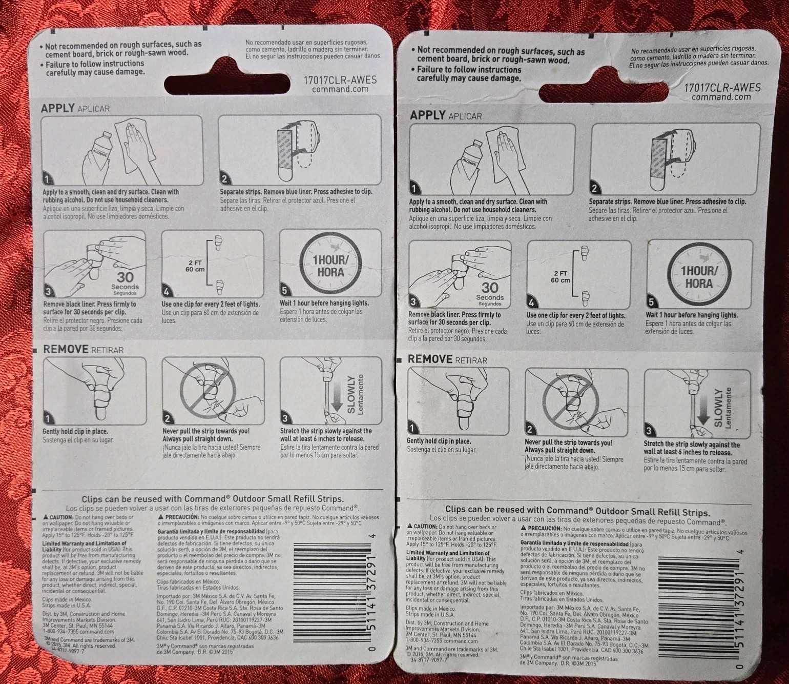 3M Command Outdoor Light Clips 16 Clips 20 Adhesives 2 Pack New Damaged Boxes gallery