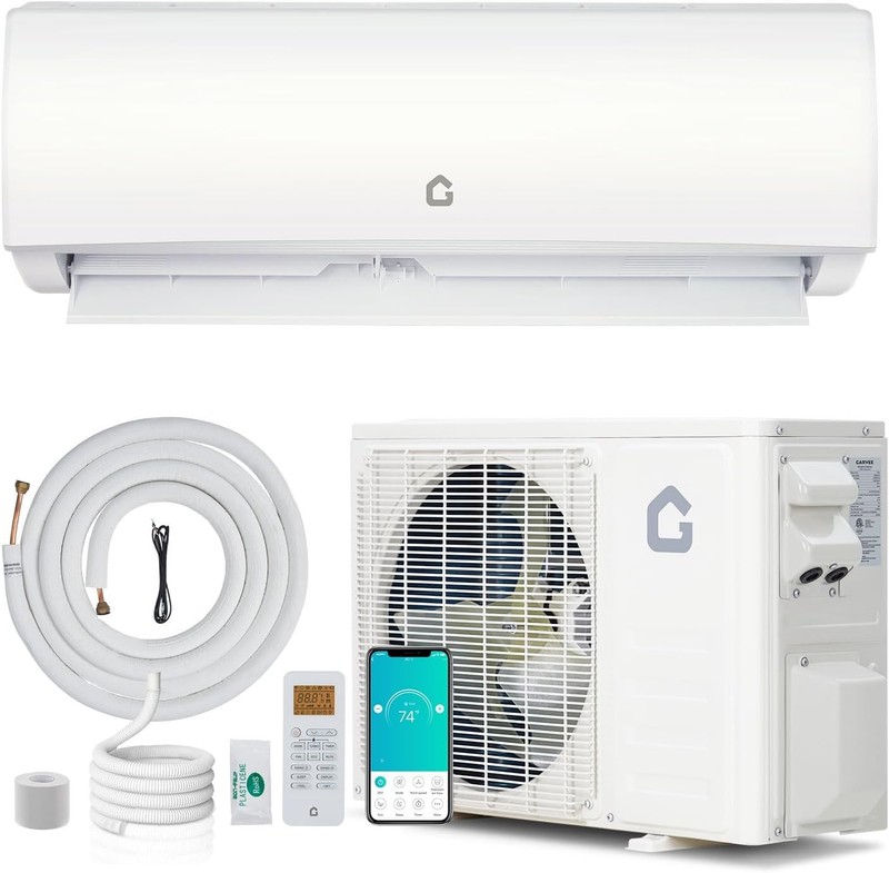 Garvee 18000 BTU Mini Split AC/Heating System, 21 SEER2 208/230V WIFI Enabled En gallery