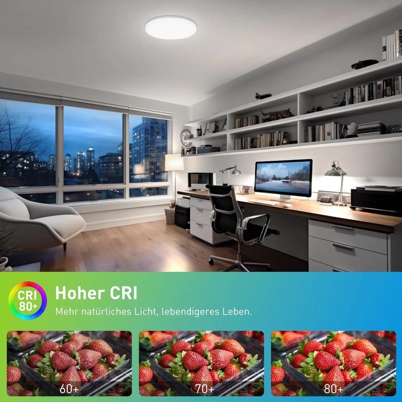 Modern round LED ceiling light neutral white cool white warm white 48W 36W 24W gallery