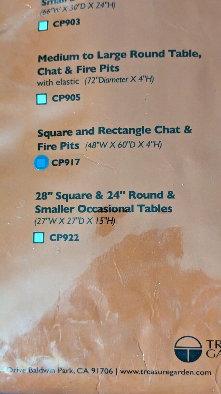 Treasure Garden Square and Rectangle Chat & Fire Pit Protective Cover CP917 gallery
