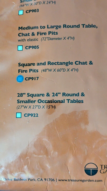 Treasure Garden Square and Rectangle Chat & Fire Pit Protective Cover CP917 gallery