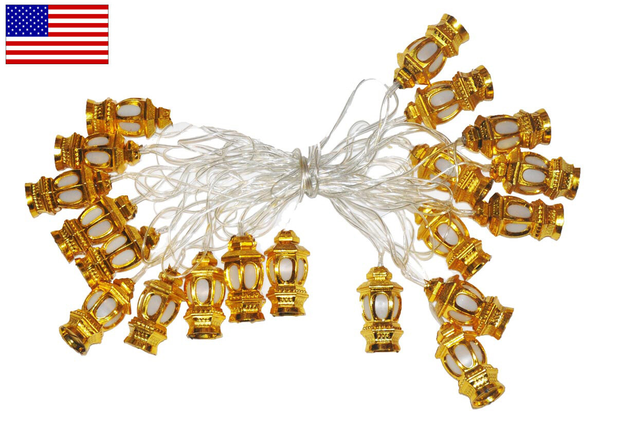 Ramadan / Eid Deluxe Indoor LED Light String Golden Mini Lanterns gallery
