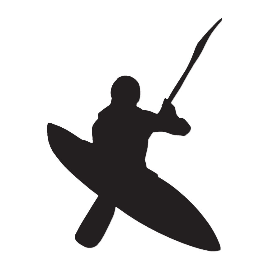 Kayaker Kayak - Vinyl Decal Sticker - Multiple Color & Sizes - ebn911 gallery