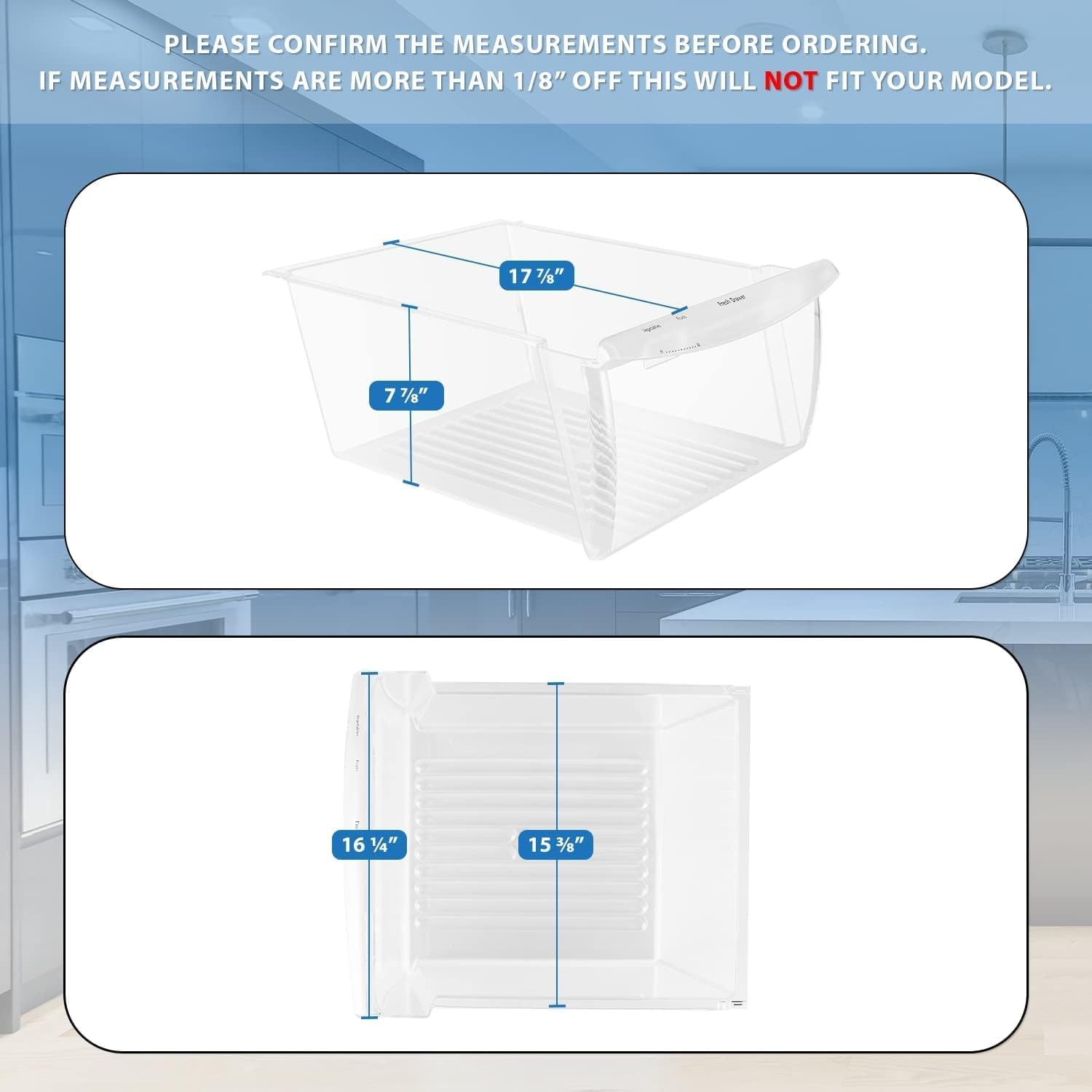 Frigidaire Crisper Bin Drawer 240351061 Refrigerator PHSC39 PLRS26 FRS6L7 gallery